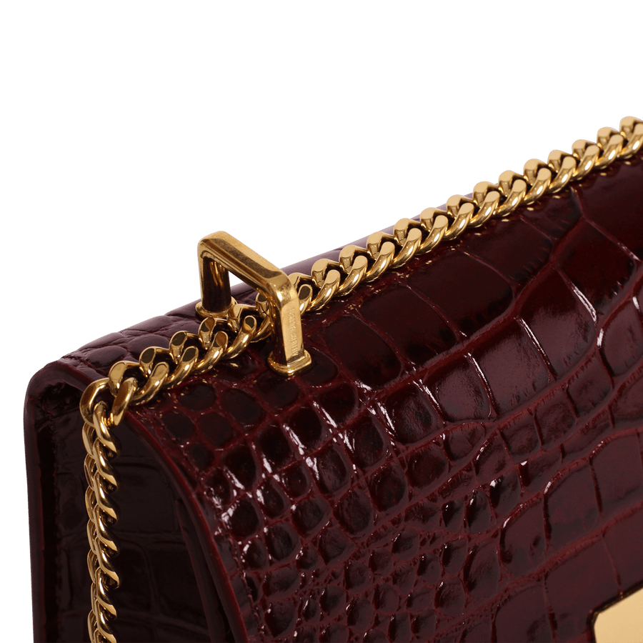 Alma Gold Edition - Cuir Embossé Croco Bordeaux Ateliers Auguste