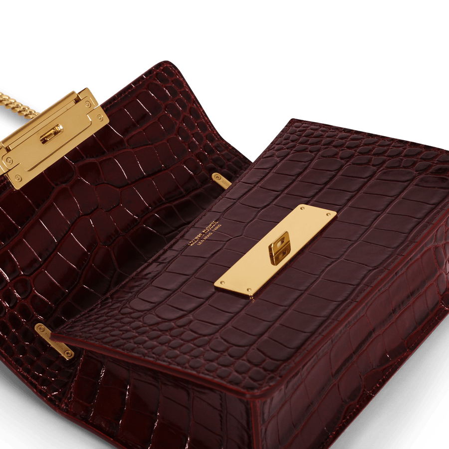 Alma Gold Edition - Cuir Embossé Croco Bordeaux Ateliers Auguste