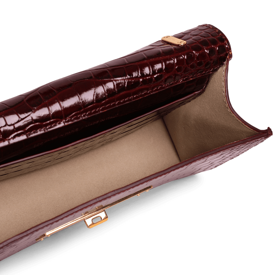 Alma Gold Edition - Cuir Embossé Croco Bordeaux Ateliers Auguste