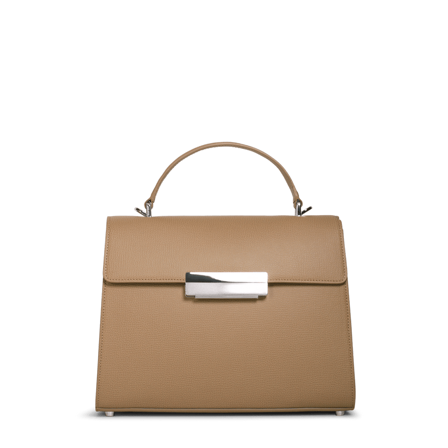 Capucine Silver Edition - Cuir Grainé Cappuccino Ateliers Auguste