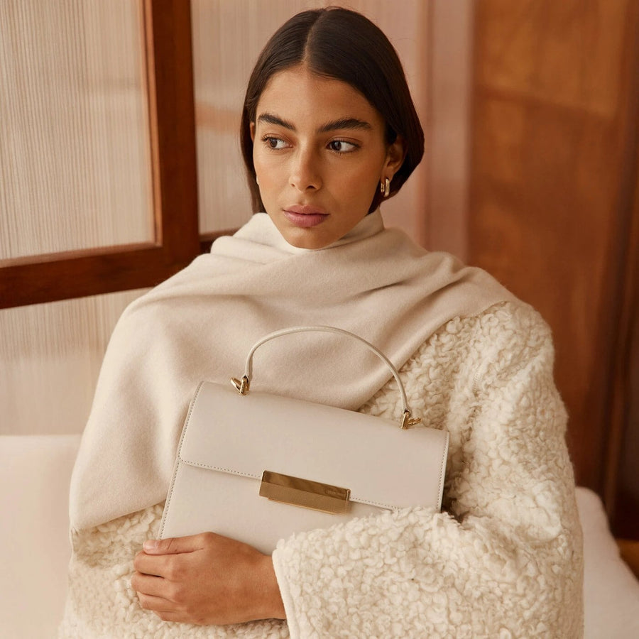 Capucine Gold Edition - Cuir Box Blanc Cassé Ateliers Auguste