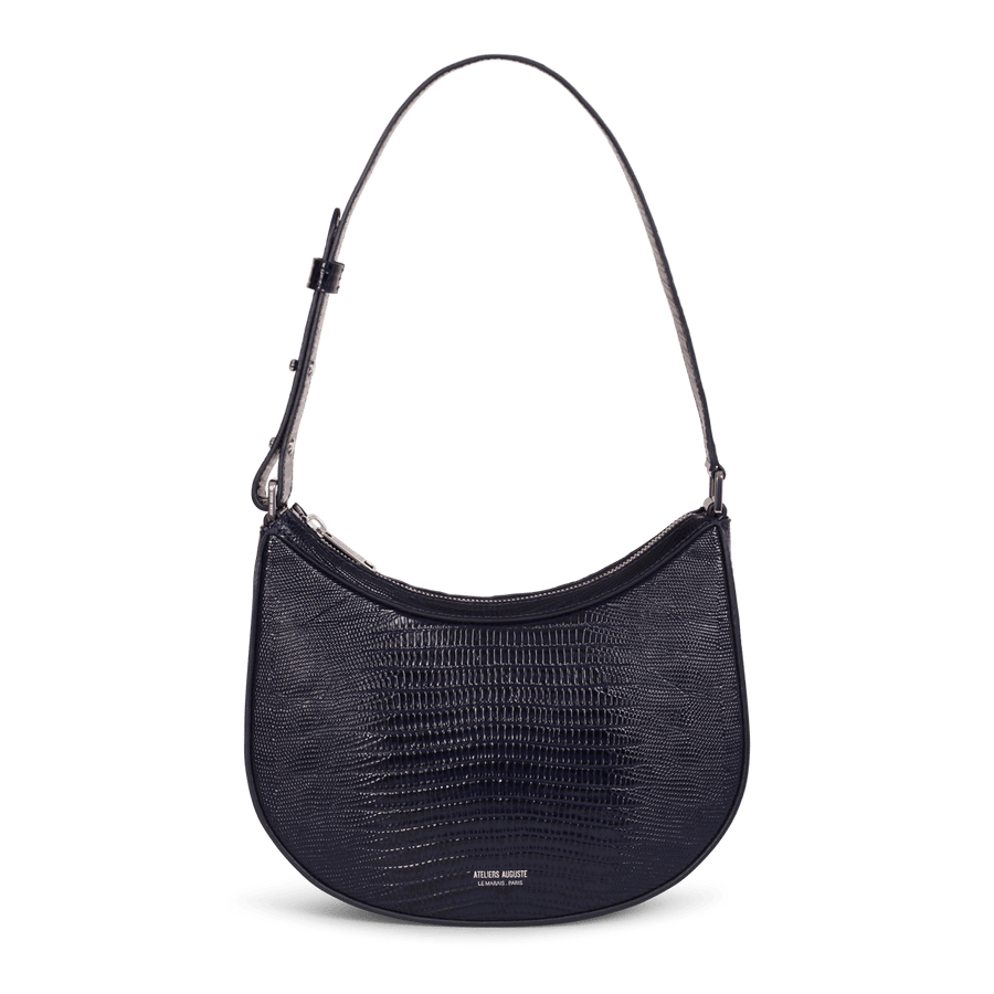 Marceau Silver Edition - Cuir Embossé Bleu Nuit Ateliers Auguste