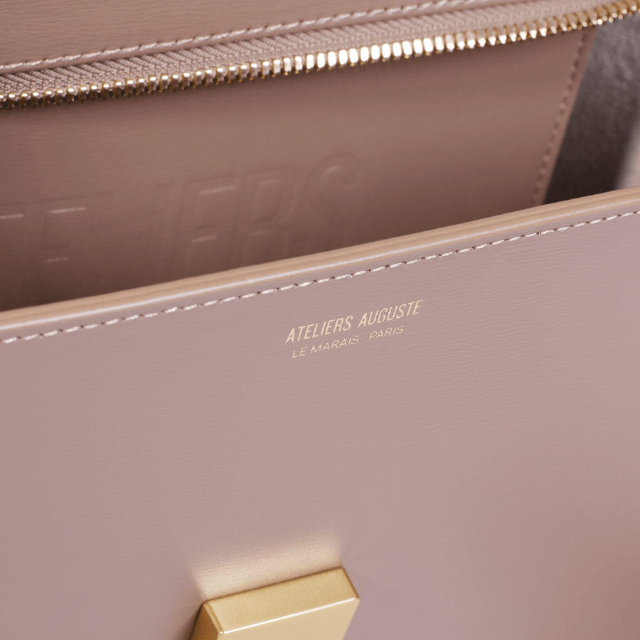 Mini Marly Gold Edition - Cuir Box Taupe Ateliers Auguste