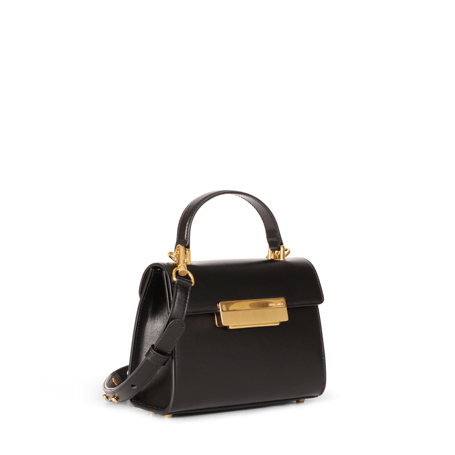 Mini Capucine Gold Edition - Cuir Box Noir Ateliers Auguste