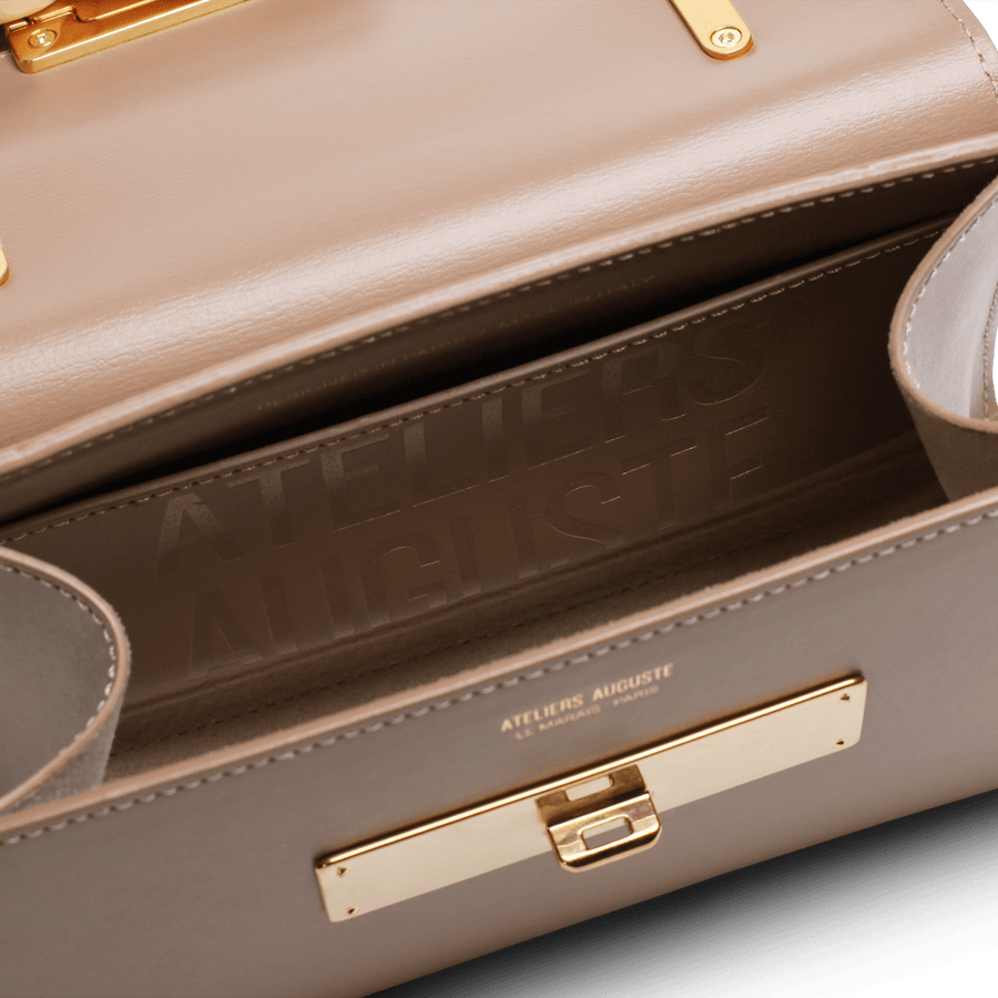 Mini Capucine Gold Edition - Cuir Box Taupe Ateliers Auguste