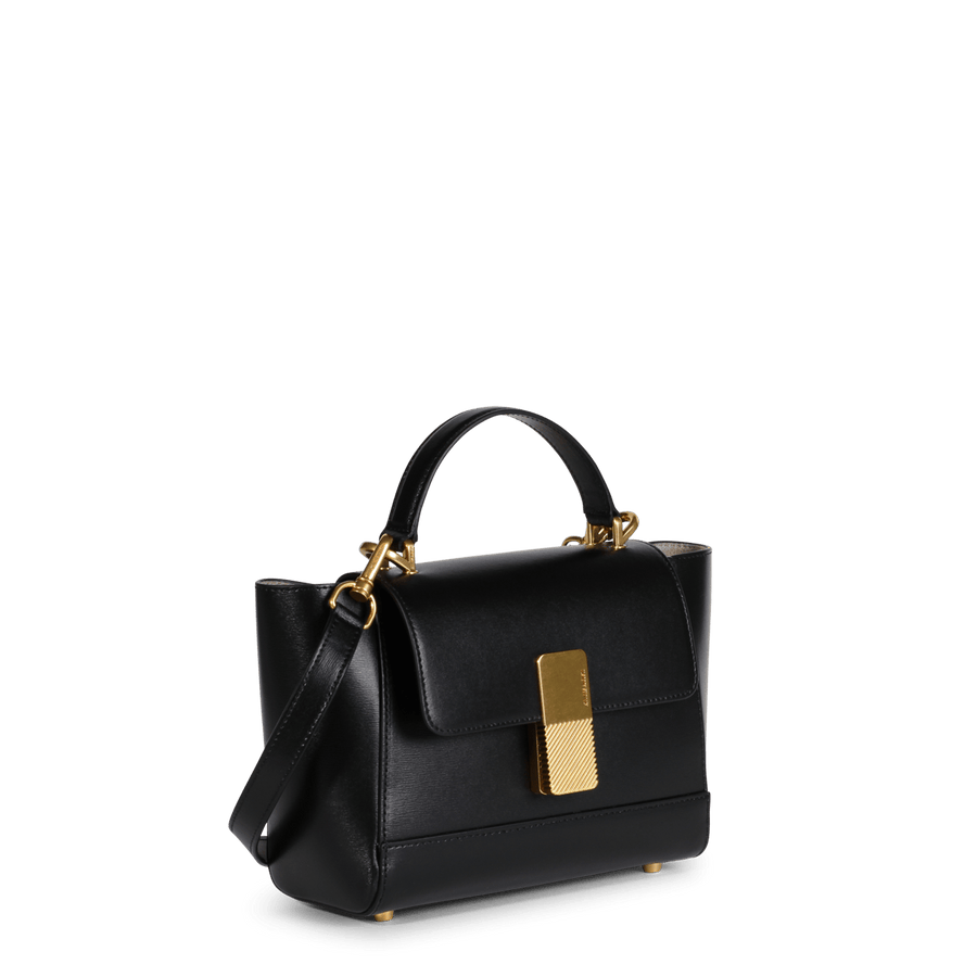 Mini Marly Gold Edition - Cuir Box Noir Ateliers Auguste