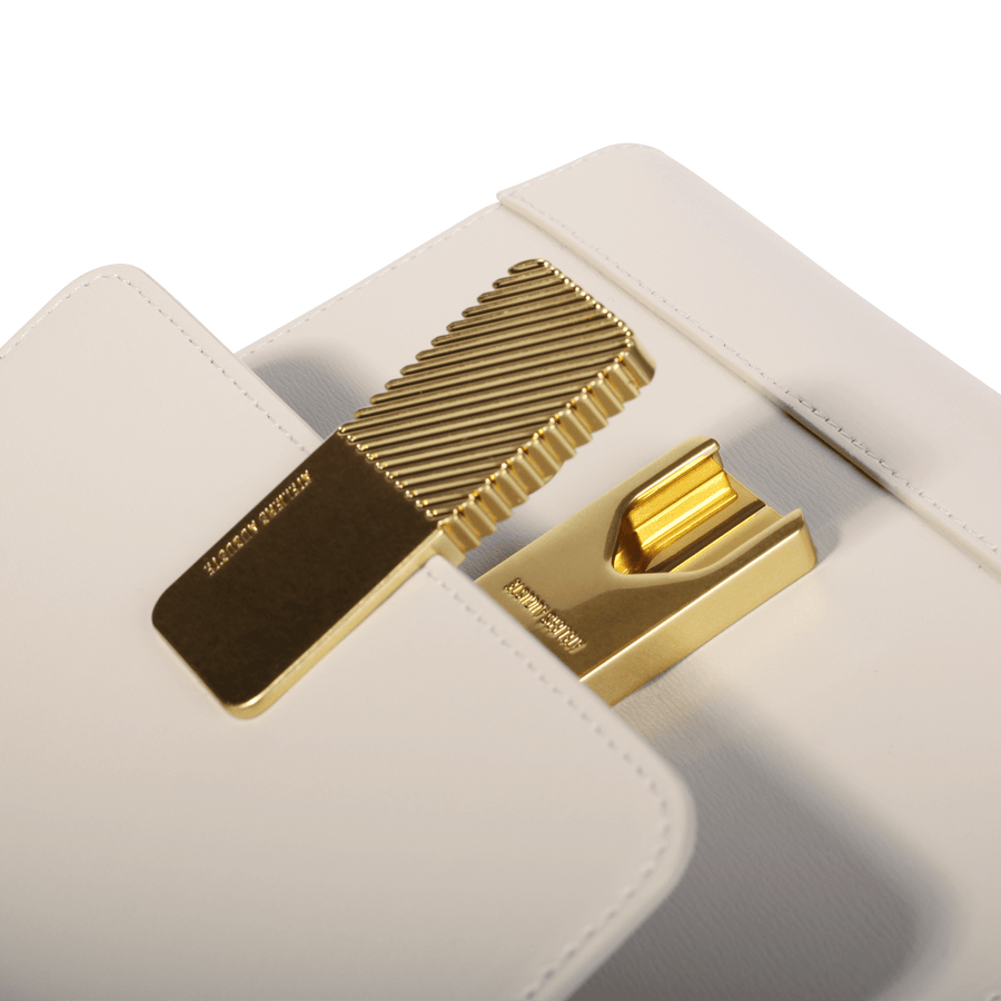 Mini Marly Gold Edition - Cuir Box Blanc Cassé Ateliers Auguste