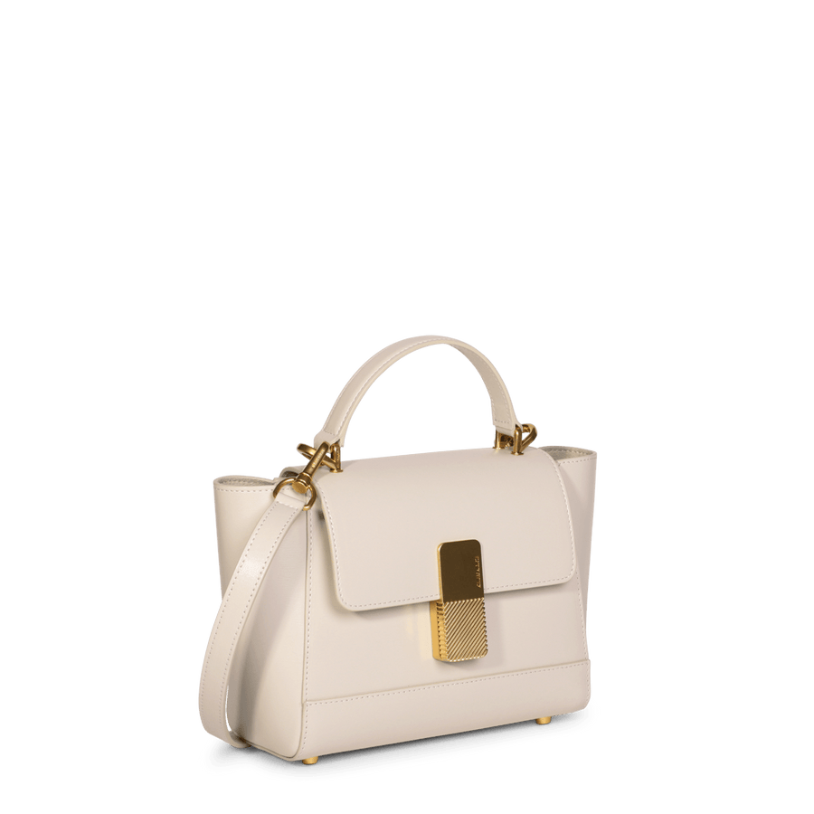 Mini Marly Gold Edition - Cuir Box Blanc Cassé Ateliers Auguste