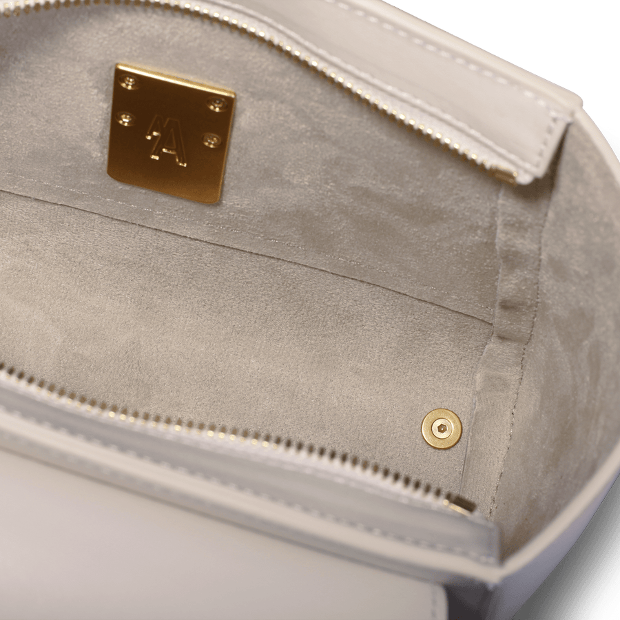 Mini Marly Gold Edition - Cuir Box Blanc Cassé Ateliers Auguste