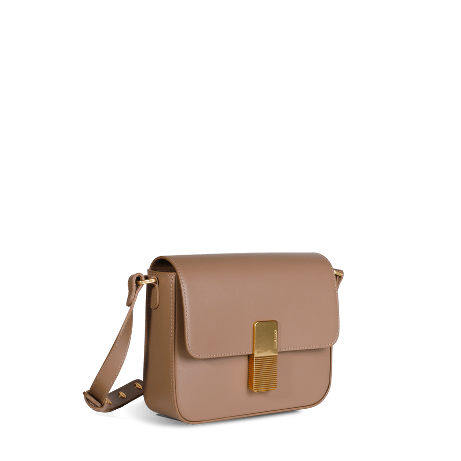 Mini Monceau Gold Edition - Cuir Box Taupe Ateliers Auguste