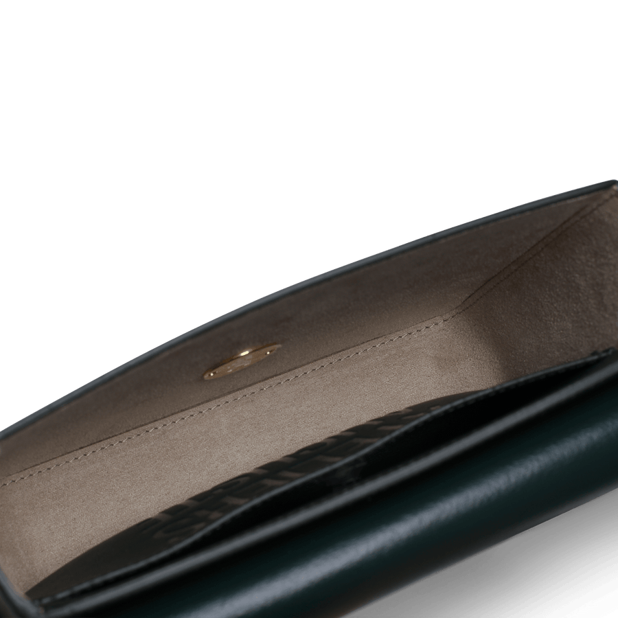 Monceau Baguette Silver Edition - Cuir Box vert Forêt Ateliers Auguste