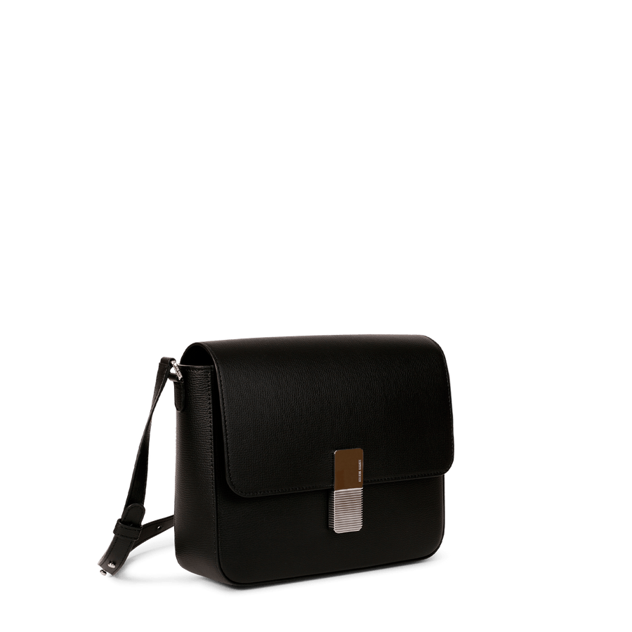 Monceau Silver Edition - Cuir Grainé Noir Ateliers Auguste