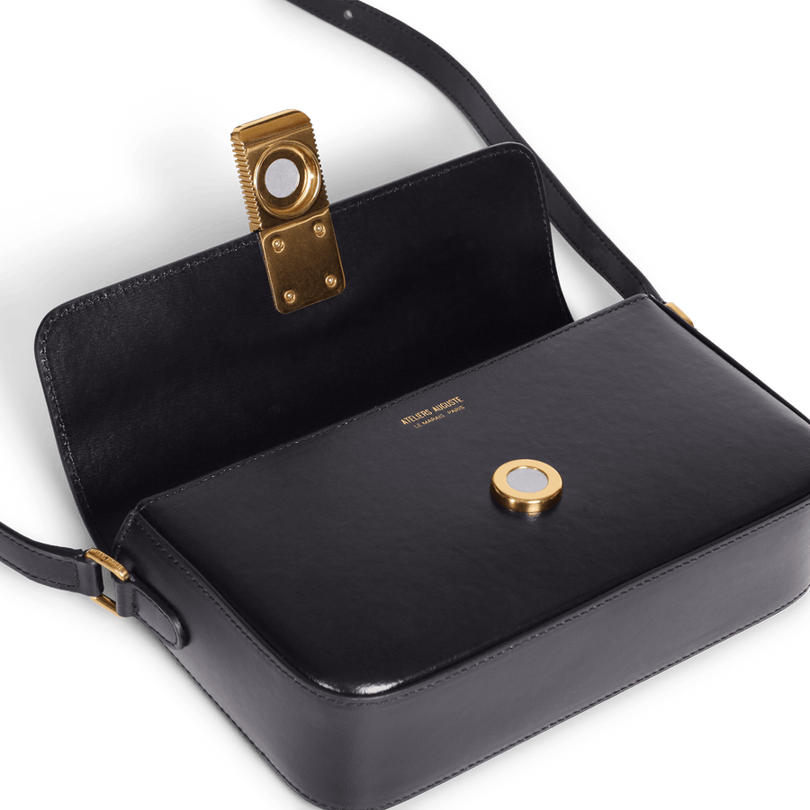 Monceau Baguette Gold Edition - Cuir Box Noir Ateliers Auguste