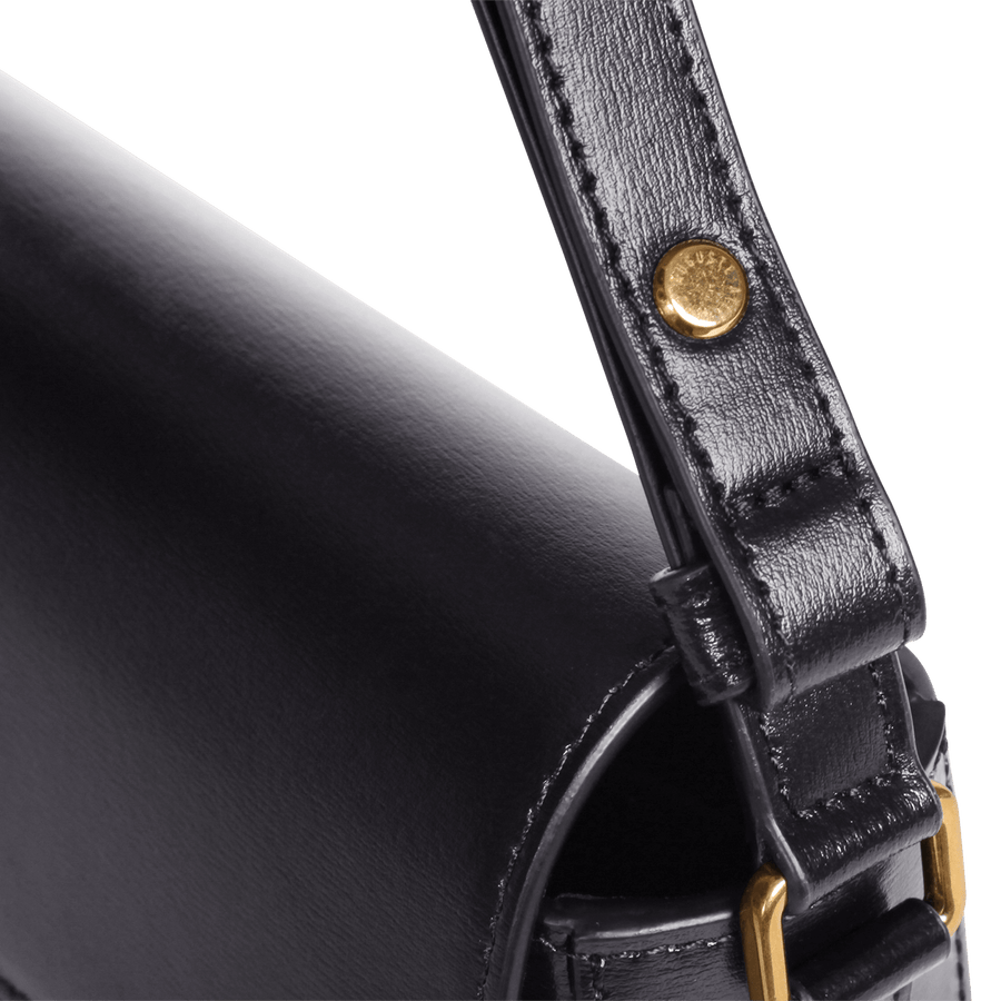 Monceau Baguette Gold Edition - Cuir Box Noir Ateliers Auguste