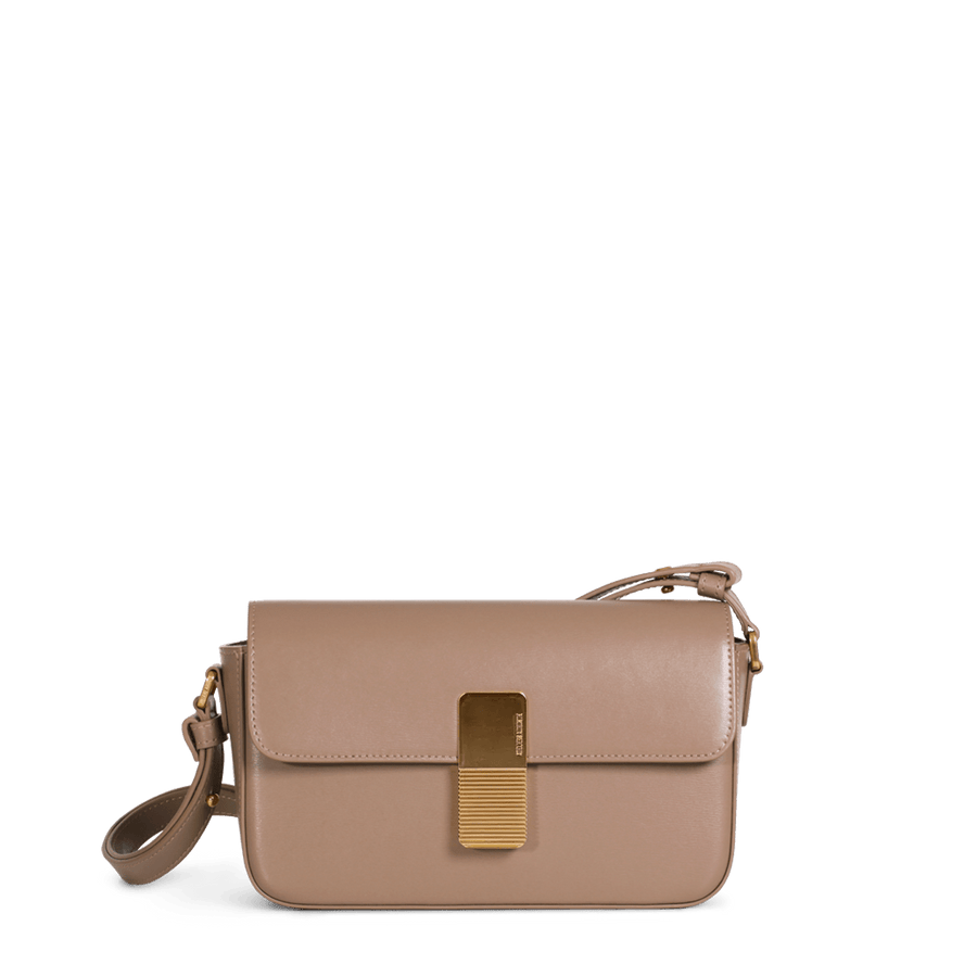 Monceau Baguette Gold Edition - Cuir Box Taupe Ateliers Auguste