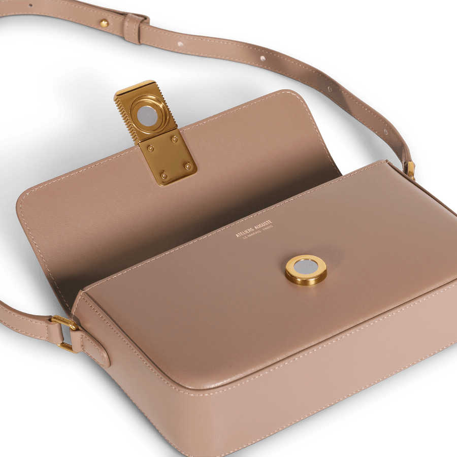 Monceau Baguette Gold Edition - Cuir Box Taupe Ateliers Auguste