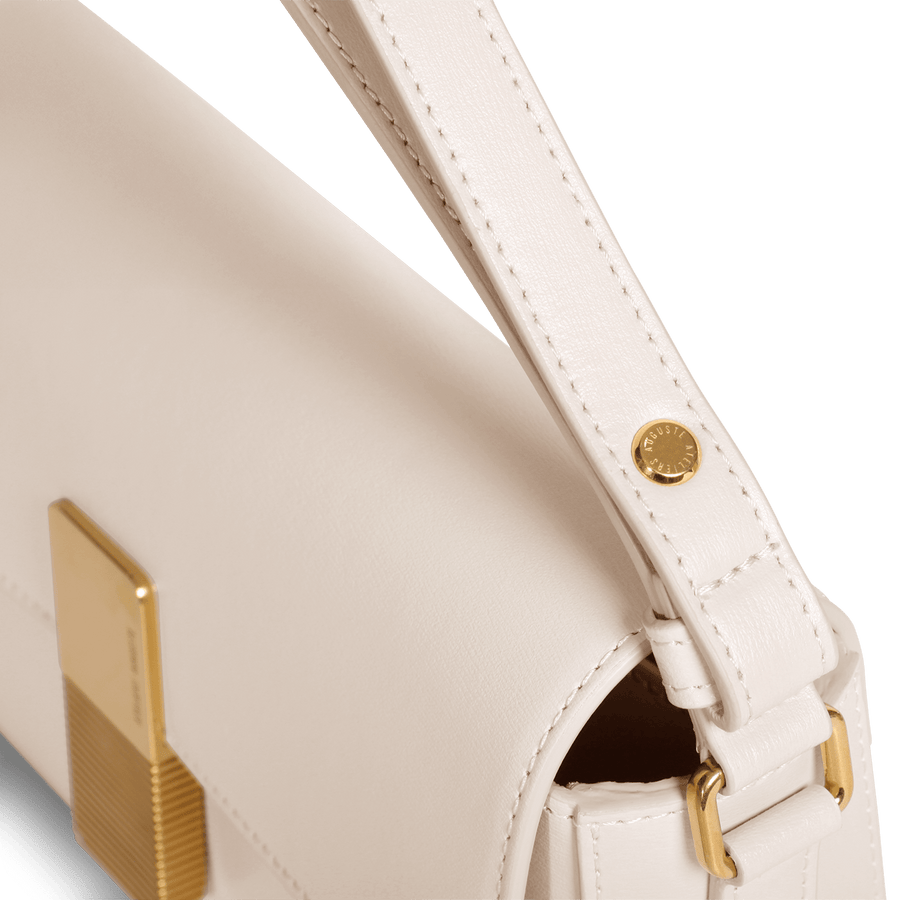 Monceau Baguette Gold Edition - Cuir Box Blanc Cassé Ateliers Auguste