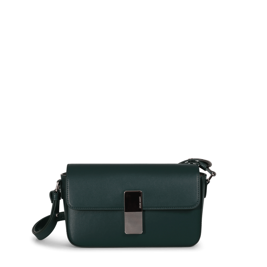 Monceau Baguette Silver Edition - Cuir Box vert Forêt Ateliers Auguste